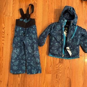 Obermeyer Kids Blue Geometric Winter Set